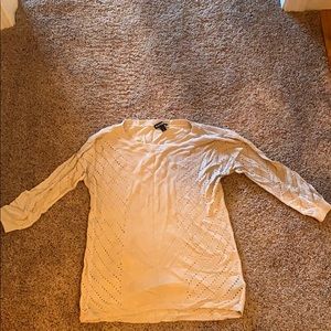 Light tan 3 quarter length sleeve sweater